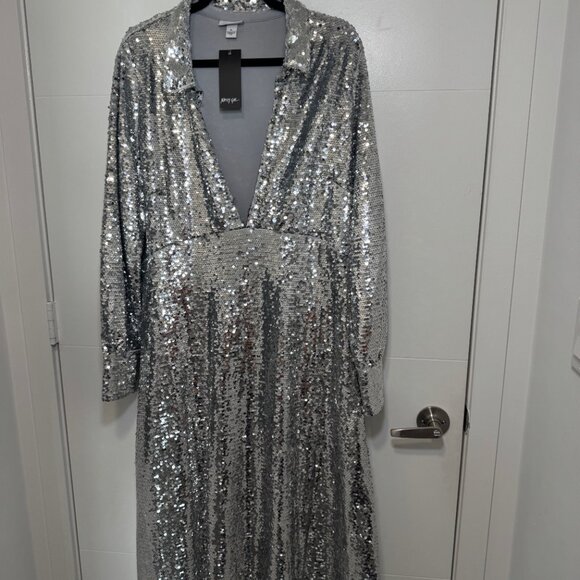 NEON ROSE  X NASTY GYAL SEQUIN SHIRT DRESS XL - Picture 4 of 9